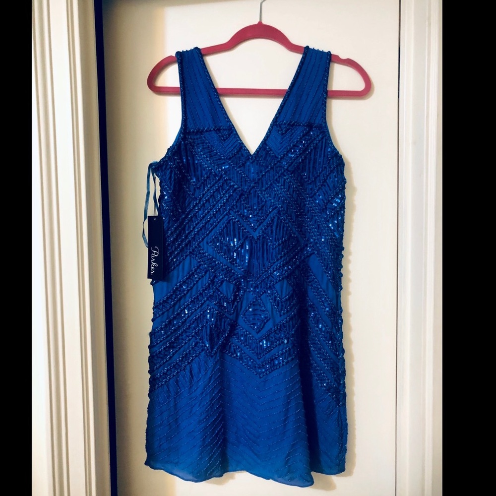 NEW NWT Parker blue sequin mini dress